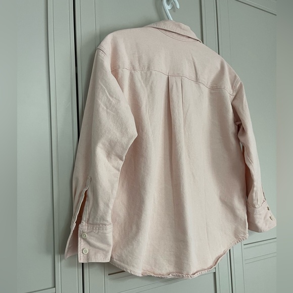 Levi’s Fresh Collection (Peapod) Oversized Pastel Pink Cotton Denim Shacket - Picture 8 of 9